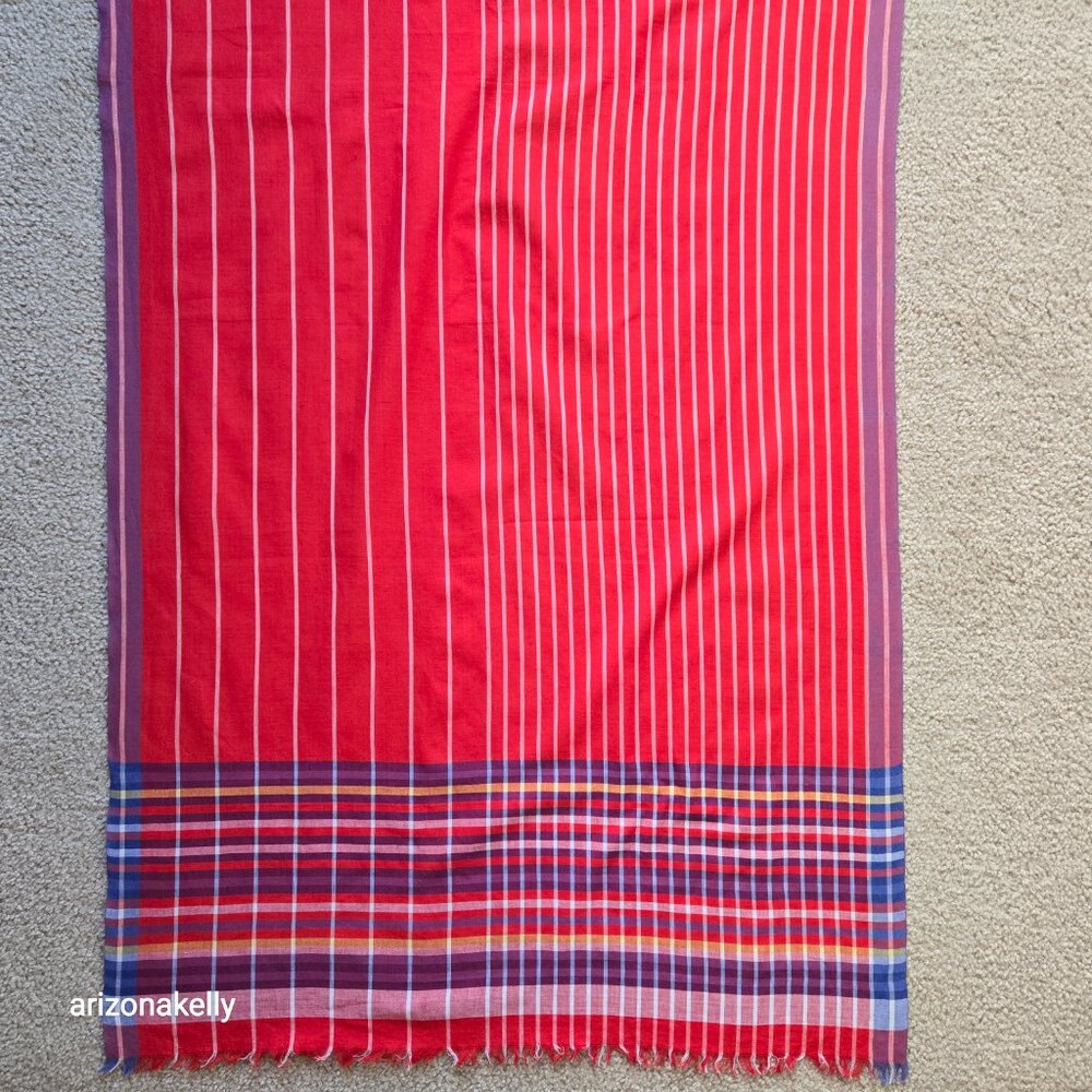 Brooks Brothers Cotton Scarf Lightweight RED - Picture 2 of 11